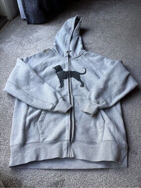 Black Dog Zip Hoodie